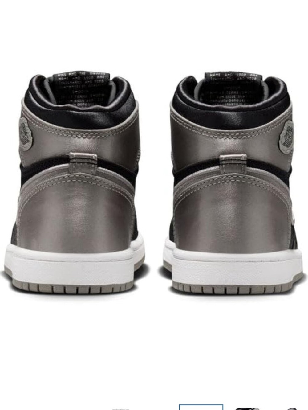 BNIB Nike Jordan 1 Retro High OG Black, Grey & White Size 3 (Youth) Retail $140 - Picture 3 of 8